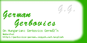 german gerbovics business card